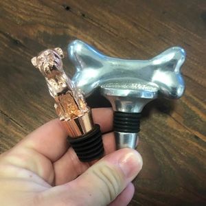 Bulldog and Bone Wine Stoppers